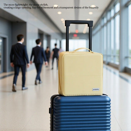 New Style Cosmetic Bag with Large Capacity, Plaid Pattern, Ultra-Light, Wear-Resistant, Can Stand Upright and Can Be Hung on Luggage for Storage