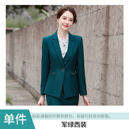Amazon European and American Cross-Border Popular Commuter Foreign Trade Women's Blazer Professional Pants Dress Two-Piece Suit