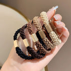 Braided gold tubes [mixed colors] 5 pieces