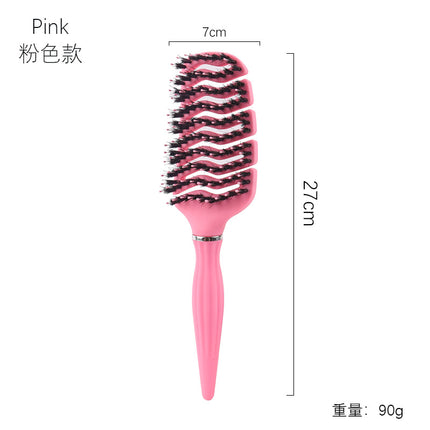 Cross-border Pig Mane Big Bend Combing Fluffy Curly Hair Styling Comb Household Hair Massage Comb Oil Head Pork Spareribs Comb