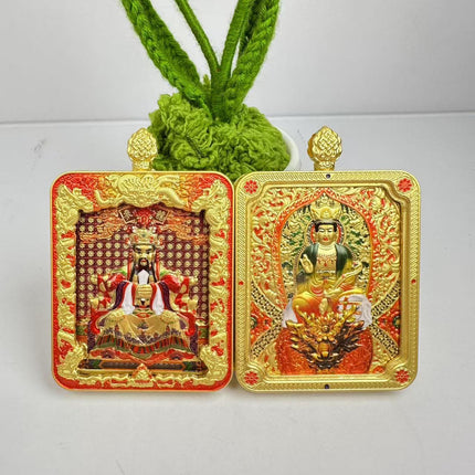 2025 New Dragon Wuye Zodiac Thangka Pendant Wuye Manjushri Double-Sided Copper Gilded Twelve Zodiac Mascot
