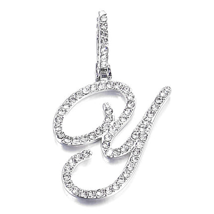 Foreign trade popular products full diamond hip hop jewelry grass letter pendant melon seed buckle Cuban chain accessories Amazon exclusive
