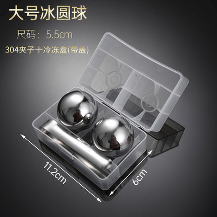 304 Stainless Steel Ice Cubes, Extra Large Ice Balls, Non-Melting Ice Cubes, Drinks, Whiskey, Ice Wine Stones, Ice Artifact Set