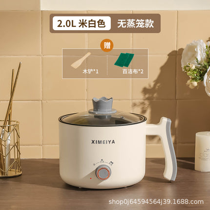 Electric Cooking Pot Student Home Kitchen Dormitory Multi-functional Electric Wok Integrated Pot Non-stick Pot Noodle Cooking Porridge Electric Hot Pot