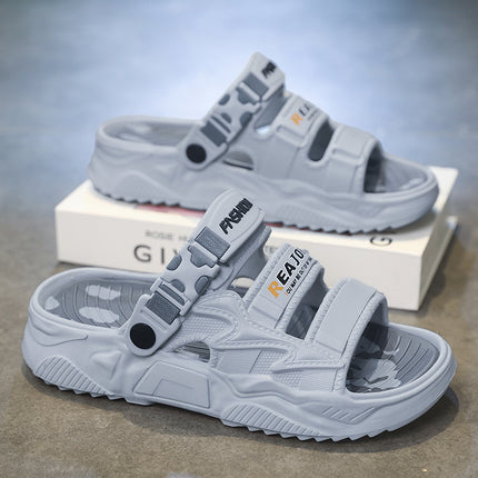 Men's Summer Slippers for Outdoor Wear, Comfortable for Driving and Outdoor Activities, Large Size 45 Beach Sandals