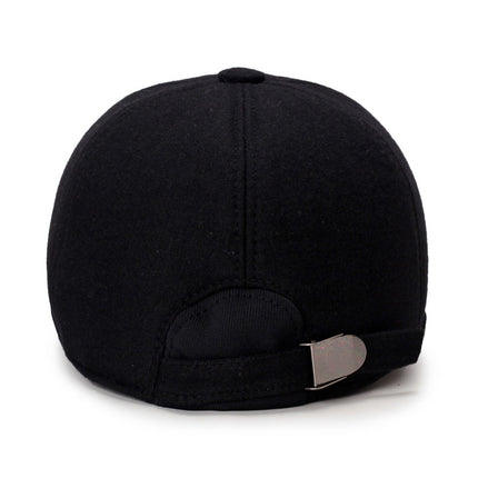 Winter Hats for Men, Middle-Aged and Elderly, Baseball Caps, Warm Ear Protection, Forward Hats for the Elderly, Cold-Proof Peaked Caps, Thickened and Warm