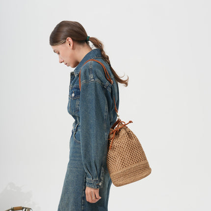 New Versatile Straw Bag, Hand-Woven Bag, Large Capacity Vacation Shoulder Bag, Beach Bag, Crossbody Tote Bag for Women
