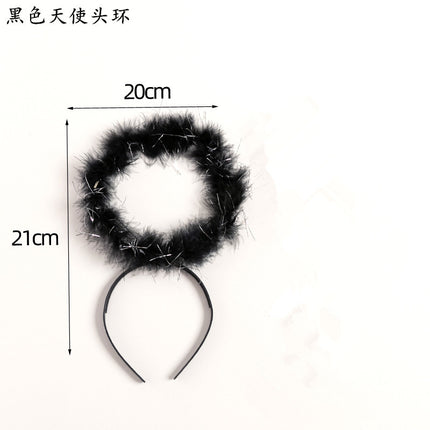 Halloween dress up angel wings props accessories Angel stick Angel headband head ring fairy stick Devil set 61