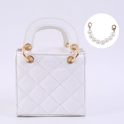 New Children's Bag Fashion Stylish Rhomboid Pearl Handbag Parent-child Crossbody Bag Mini Portable Shoulder Daffy Bag
