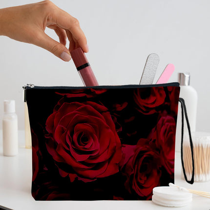 A generation of black rose cosmetic bag ladies lipstick cosmetic bag outdoor multi-functional portable storage bag cross-border
