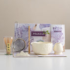 Light yellow-sea wave cherry blossom matcha 7-piece set-color box