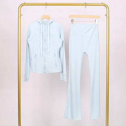 Lulu Df Stand-Up Collar Jacket Short Coat Tight-Fitting Stand-Up Collar Stretch Jacket with Gold Zipper Fitness Yoga Wear