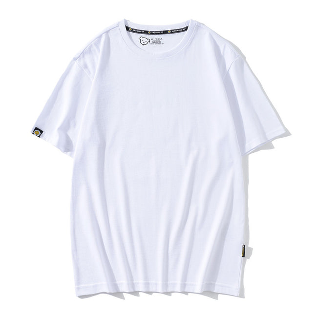 [tide brand loose] men and women 200g combed cotton advertising shirt 40 cotton round neck T-shirt class clothing group clothing