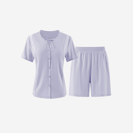 Class A 7A Bacteriostatic Pajamas with Chest Pad Women's Xalan Essence Lyocell Short-sleeved Shorts Bra-free Home Clothes suit Women