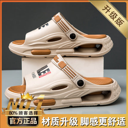 Men's Slippers 2025 New Summer Outdoor Wear-Resistant Thick-Soled Driving Sandals Outdoor Soft-Feel Sandals