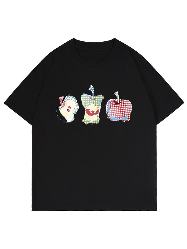 American-Style Pure Cotton Short-Sleeve T-Shirt for Women, Summer 2026 New Design, Student Loose and Casual Style, Regular Shoulder Half-Sleeve Top