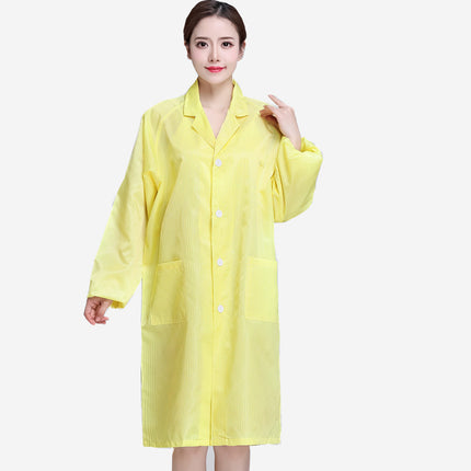 Anti-static clothing, lab coat, blue and white dust-free clothing, dust-free clothing, electric work clothing, dust-proof clothing, yellow electrostatic clothing, work uniform