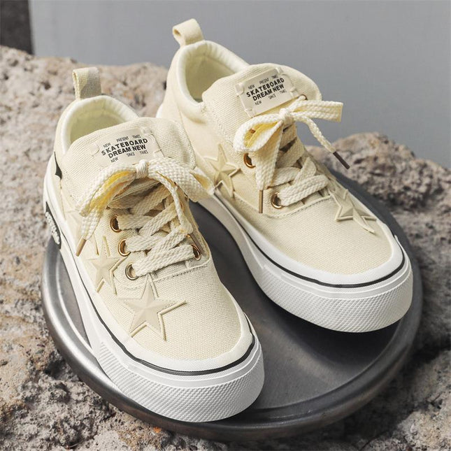 2025 New Niche Couple Board Shoes Student Low Canvas Shoes Sports Star Board Shoes Men X231