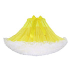 Light yellow + white super fluffy style / One Size