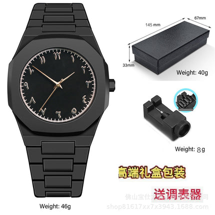 Italian Designer Brand Black Warrior Dopamine Men's and Women's Watches, Simple and Stylish, High-Value Waterproof Quartz Watches for Students
