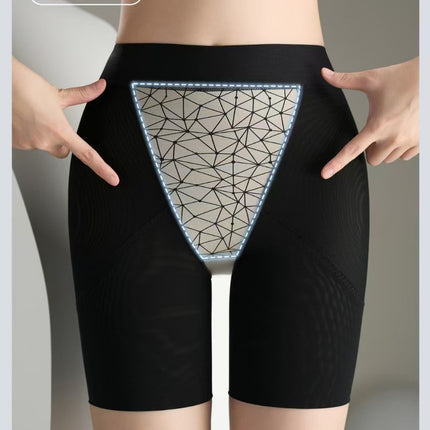Summer Thin Seamless Ice Silk Women's Leggings Postpartum Hip-lifting Belly-tightening Waist Anti-bacterial Crotch High Waist Shaping Pants