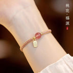 Strawberry crystal lucky brand bracelet