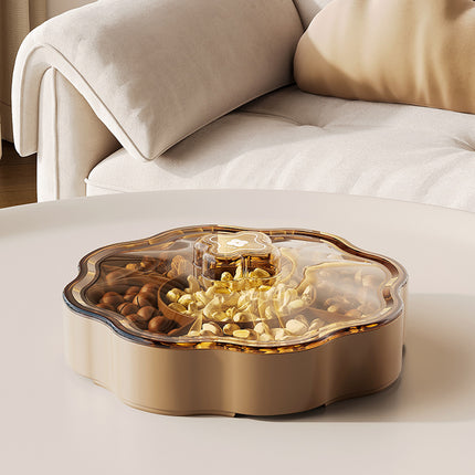 Living Room Sub-format Dried Fruit Plate Household Nut Candy Box with Lid Wedding Festive Dried Fruit Snack Storage Box for Hair