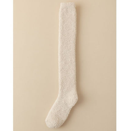 Women's Coral Fleece Over-The-Knee Socks, Autumn and Winter Floor Socks, Towel Socks, High Tube Maternity Socks, Essential for Keeping Warm in Winter