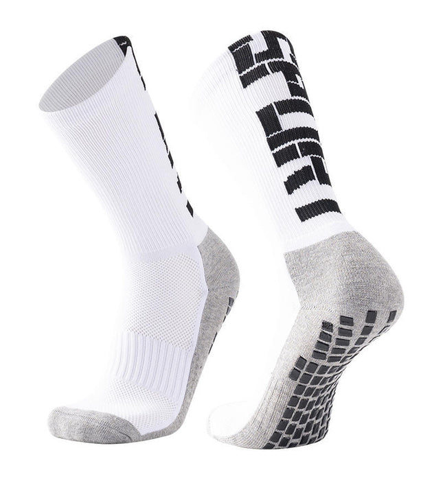 Towel-Soled Mid-Tube Football Socks, Running Sports Football Anti-Slip Socks, Competition Anti-Slip Socks, Men's Football Socks