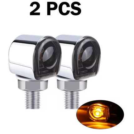 Harley Motorcycle Modified Retro Metal Led Turn Signal Hidden Finger Light Mini Direction Light 12V Indicator Light