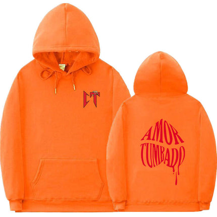 European Size Rib Bottom Fashion Printed Sweatshirt Loose Hoodie Men's and Women's Casual Sports Sweatshirt