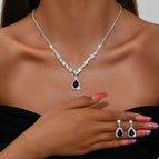 695 black necklace + earrings