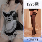 Suit (headband + bracelet + leg ring) + black stockings / Free size【 40-55kg 】