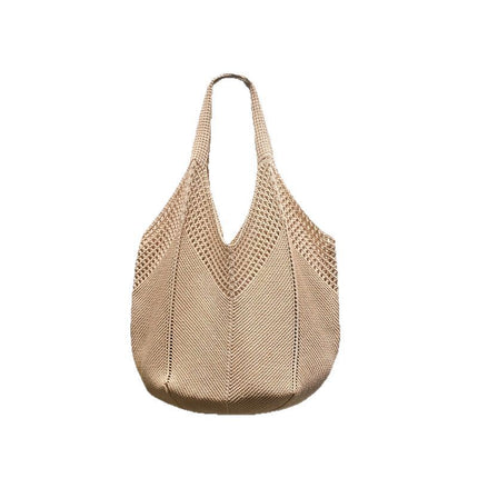 2025 New Cross-Border Bags, Japanese and Korean Tote Bags, Straw Bags, Knitted Bags, Hollow Bags, Beach Bags, Woven Bags for Women