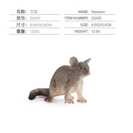 Children's Puzzle Early Education Cognitive Simulation Mouse Model Toy Static Solid Possum Guinea Piga Hair Mouse Totoro