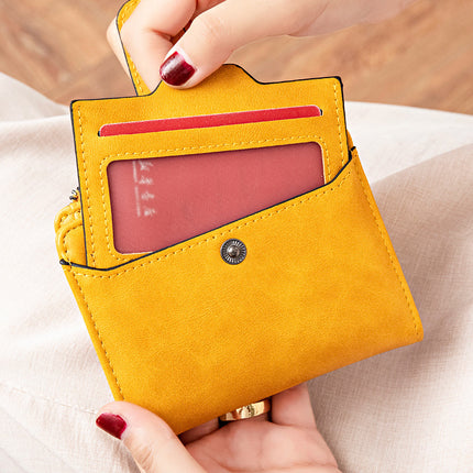 Women's Korean-style fashionable short wallet 2024 new student simple clutch multi-card wallet coin purse