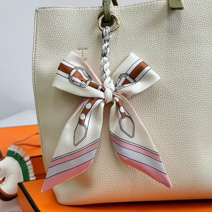High-grade Handbag Handle Ribbon Bag Handle Handle Accessories Silk Scarf Handbag Tie Bag with Decorative Ribbon Pendant