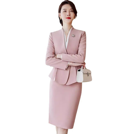 Cross-border new professional suit temperament high-end work clothes women commute to work jewelry sales hotel front desk tooling