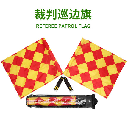 Football Game Sideline Flag Assistant Referee Flag Signal Flag Large and Small Square Football Referee Equipment Signal Flag