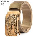 2 Eagle Head Khaki [Gold Buckle] / 110cm