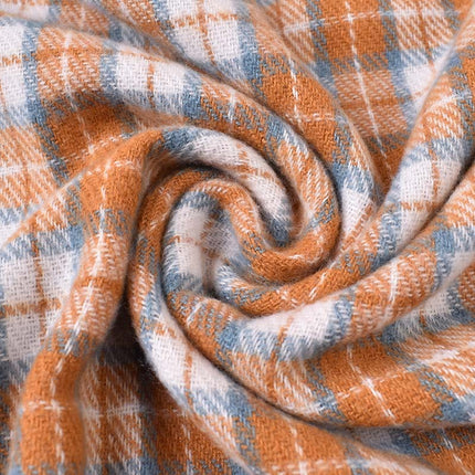 Autumn and Winter New Small Square All-match Tassel Cashmere Scarf Thickened Warm Shawl Cold-proof Unisex