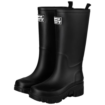 Cross-border Fashion Rain Boots Women's Thick-soled Wear-resistant Non-slip Water Shoes Korean-style Mid-high Camping Rain Boots Waterproof Car Wash Shoes