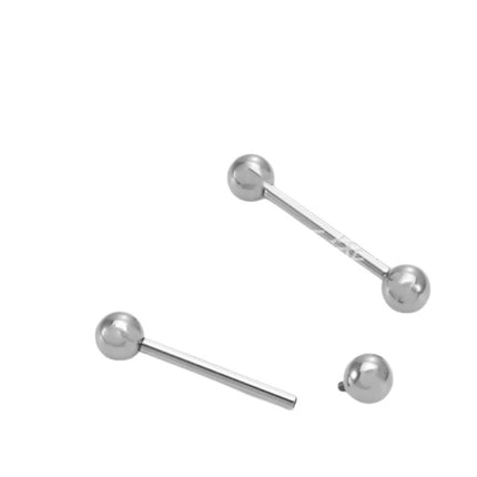 G23 titanium alloy internal thread tongue nail internal thread ear studs eyebrow nail straight Rod Bridge ear studs piercing jewelry
