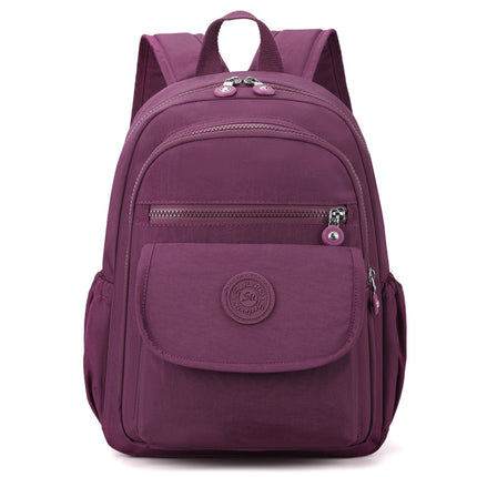 2025 New Simple Casual Women's Korean Style Solid Color Backpack Fashionable Large Capacity Backpack Women's Travel Bag