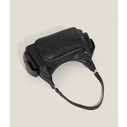 2025 New Arrival Large Capacity Trendy Underarm Multi-Pocket Bags Retro Shoulder Bag Ins Hot Girls Korean-style Cross-border