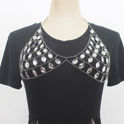Sexy Chest Chain Sexy Underwear Body Chain Women's Perspective Metal Bra Clavicle Necklace