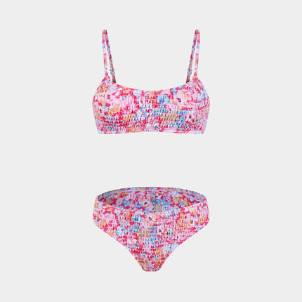 2024 European and American Split Bikini Three-Piece Cross-Border Amazon Sexy Floral Wrap Dress Beach Bikini Swimsuit