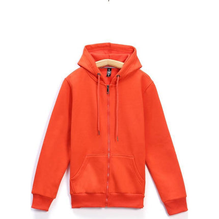Autumn and Winter Men's and Women's Sweatshirts Thickeneded Zipper Casual Sweatshirts with Printable Logo Warm Hooded Jackets Workwear Thick Sweatshirts