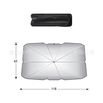 Hot sale 170T car sunshade front shield heat insulation sunscreen UV protection umbrella telescopic folding sun shield car umbrella