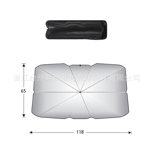 Hot sale 170T car sunshade front shield heat insulation sunscreen UV protection umbrella telescopic folding sun shield car umbrella